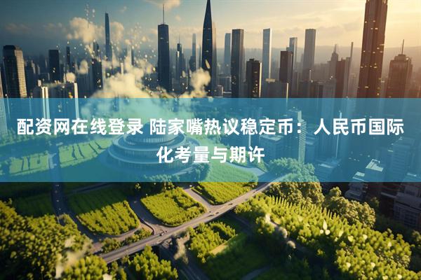 配资网在线登录 陆家嘴热议稳定币：人民币国际化考量与期许