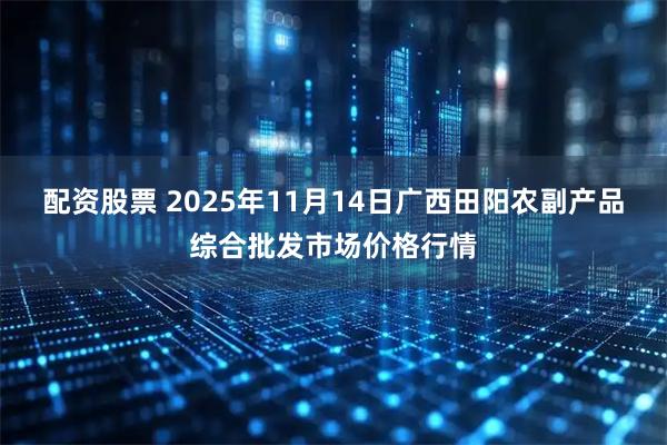 配资股票 2025年11月14日广西田阳农副产品综合批发市场价格行情