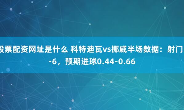 股票配资网址是什么 科特迪瓦vs挪威半场数据：射门5-6，预期进球0.44-0.66